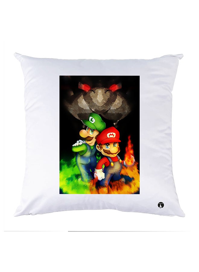BP Printed Pillow White 30x30cm