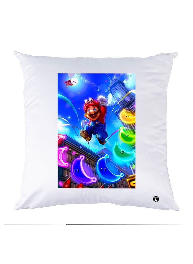 بي بي وسادة نوم مزينة بطبعات أبيض 30x30سم