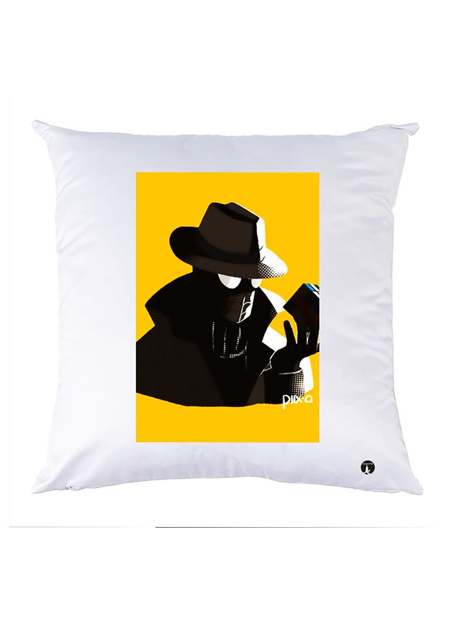 BP Printed Pillow White 30x30cm