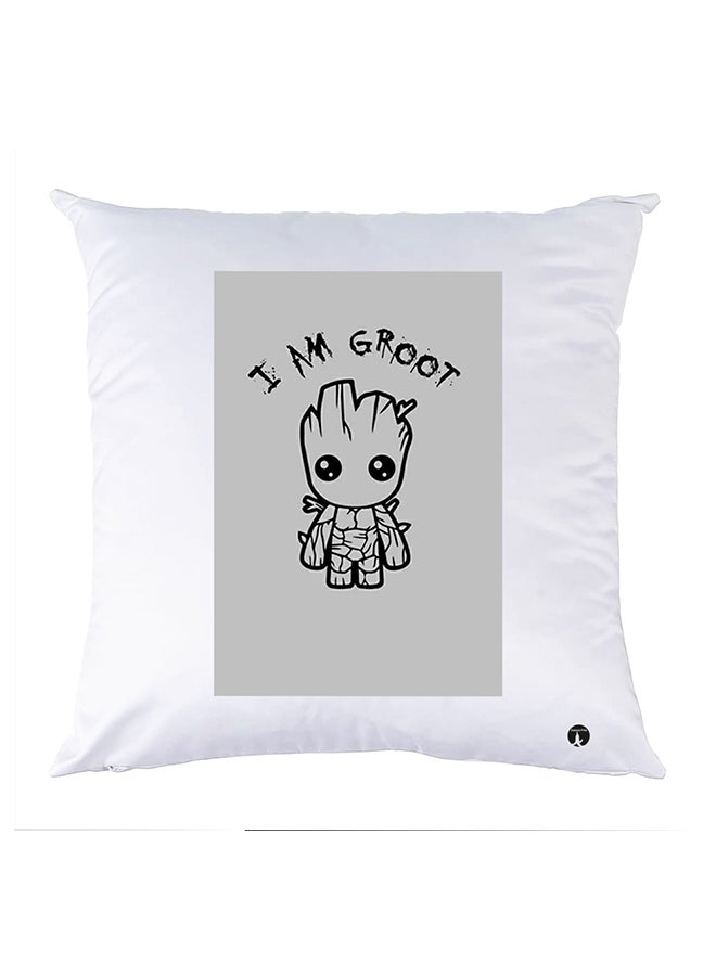 BP Printed Pillow White 30x30cm