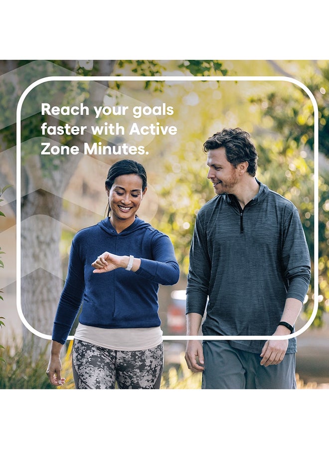Fitbit - Inspire 2, Health And Fitness Tracker With Free 1-Year Fitbit Premium Trial, 24/7 Heart Rate And Upto 10 Days Battery Desert Rose/Black - Image 1