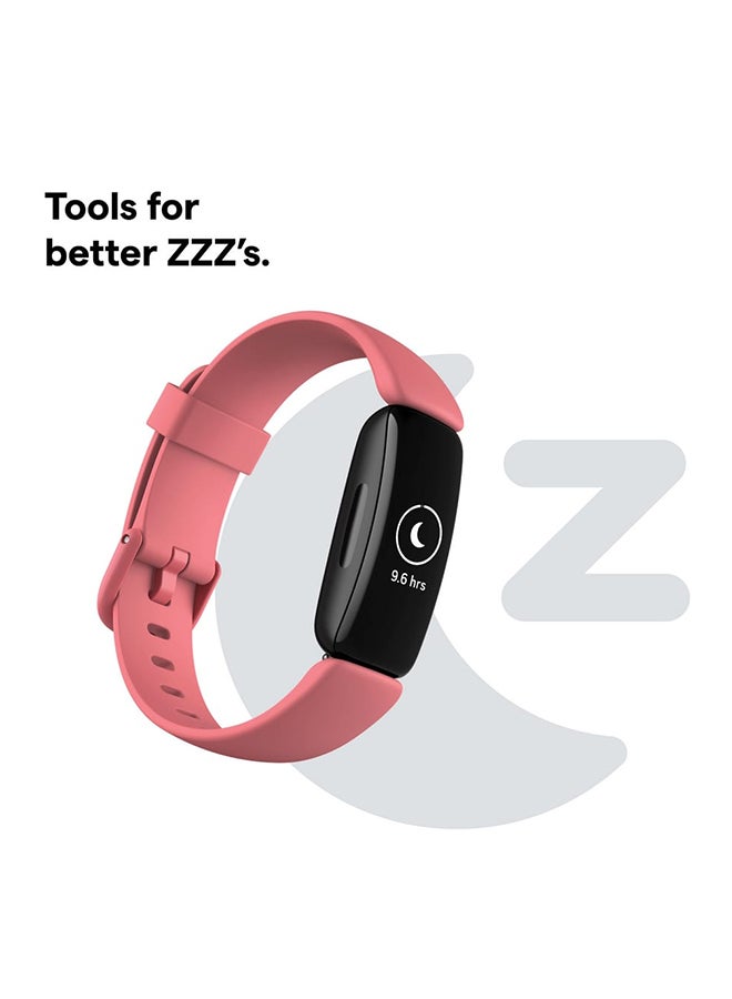 Fitbit - Inspire 2, Health And Fitness Tracker With Free 1-Year Fitbit Premium Trial, 24/7 Heart Rate And Upto 10 Days Battery Desert Rose/Black - Image 1