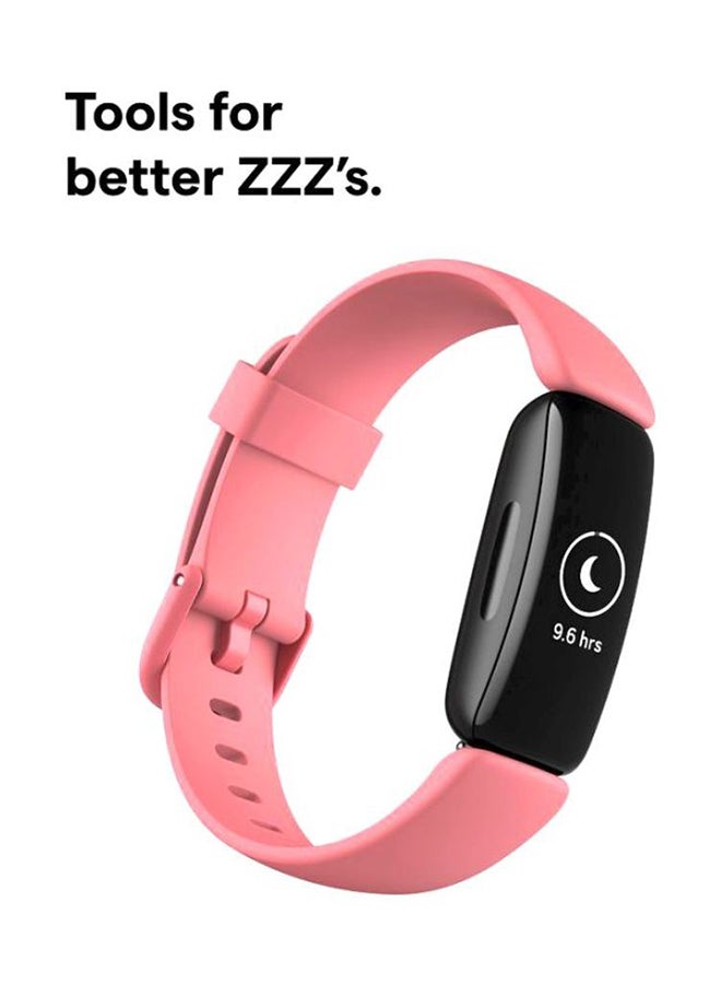 Fitbit - Inspire 2, Health And Fitness Tracker With Free 1-Year Fitbit Premium Trial, 24/7 Heart Rate And Upto 10 Days Battery Desert Rose/Black - Image 1