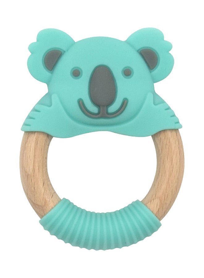 Babyworks Bibibaby Teething Ring Kenny Koala - Mint And Grey  - Image 1
