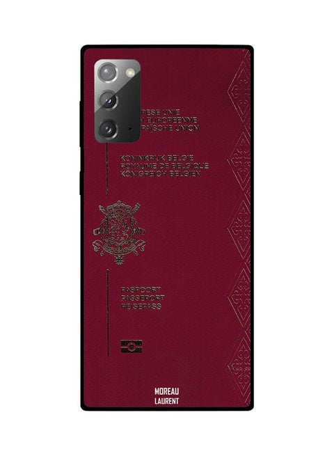 Protective Case Cover For Samsung Galaxy Note 20 Maroon/Gold