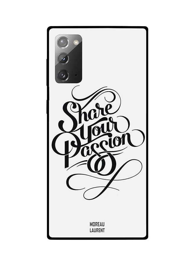 Moreau Laurent Protective Case Cover For Samsung Galaxy Note 20 Off-White/Black