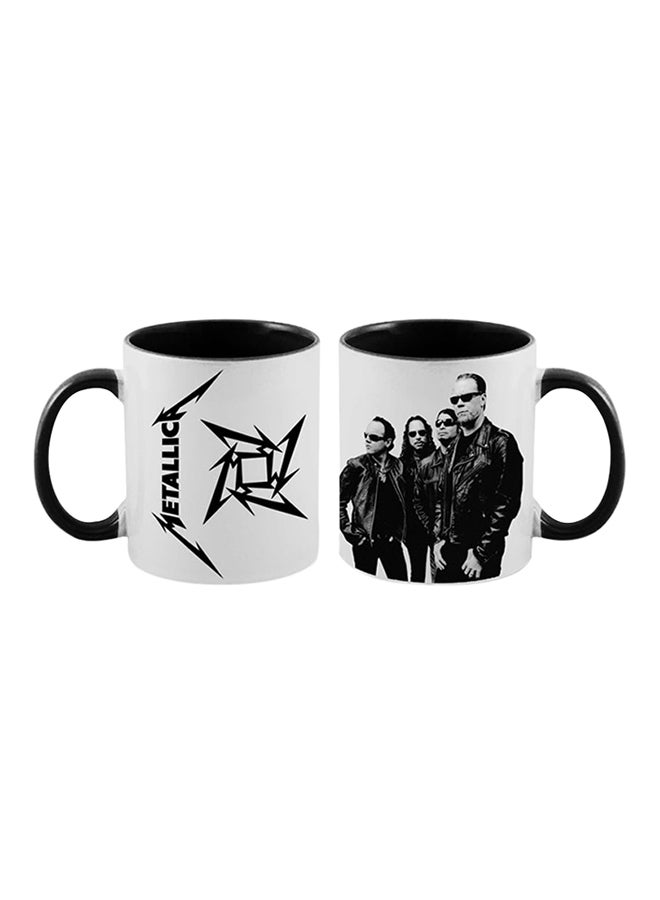 Metallica Band Printed Coffee Mug White/Black