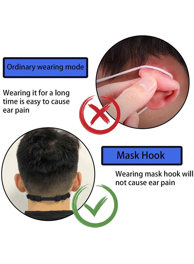 6-Piece Adjustable Anti-Slip Mask Strap Extension Ear Hook Set Multicolour