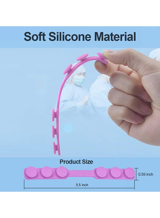 6-Piece Adjustable Anti-Slip Mask Strap Extension Ear Hook Set Multicolour