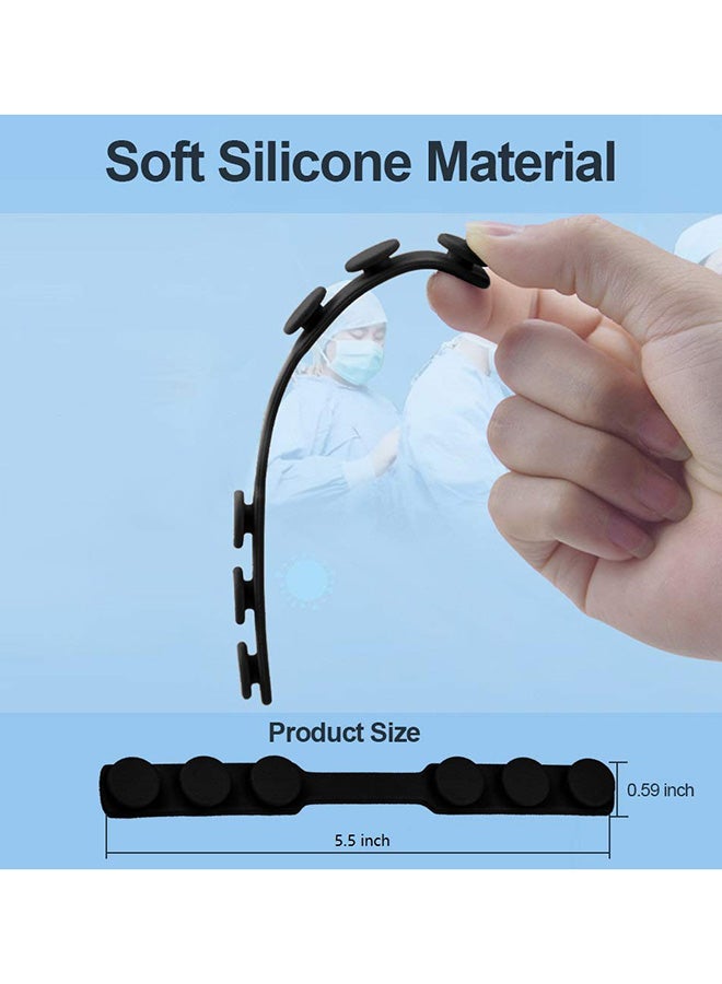 6-Piece Adjustable Anti-Slip Mask Strap Extension Ear Hook Set Multicolour