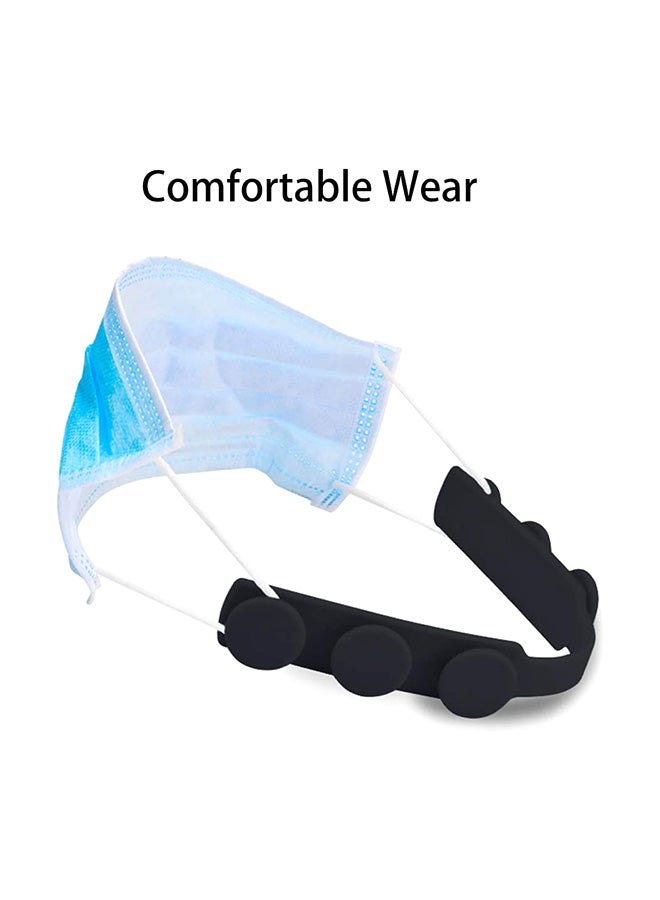 8-Piece Adjustable Anti-Slip Mask Strap Extension Ear Hook Set Black - Image 2