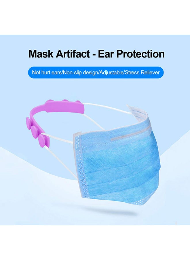 10-Piece Adjustable Anti-Slip Mask Strap Extension Ear Hook Set Pink - Image 4