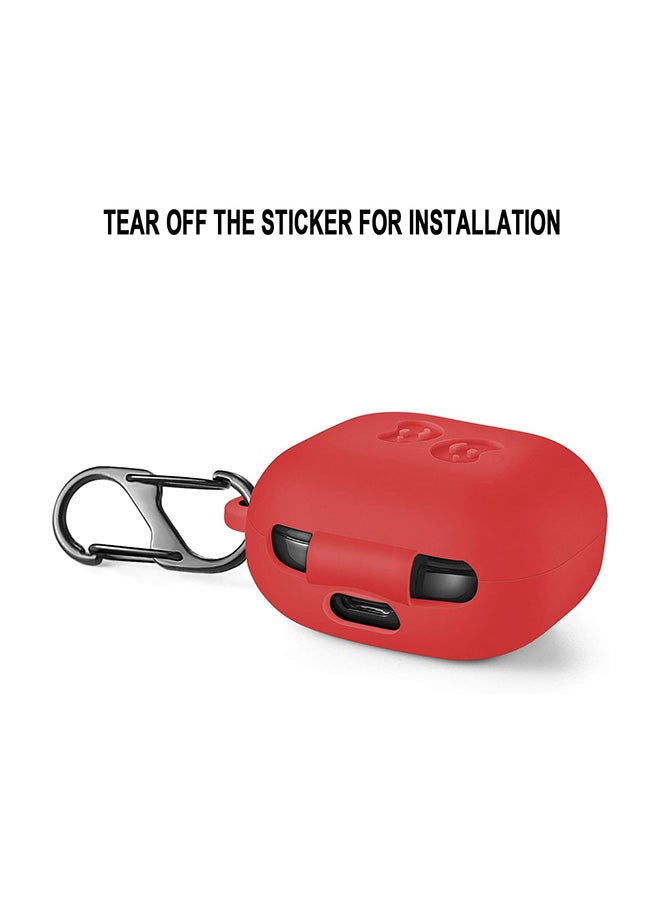 Generic - Shockproof Protective Case Cover With Carabiner For Samsung Galaxy Buds Live Red - Image 1
