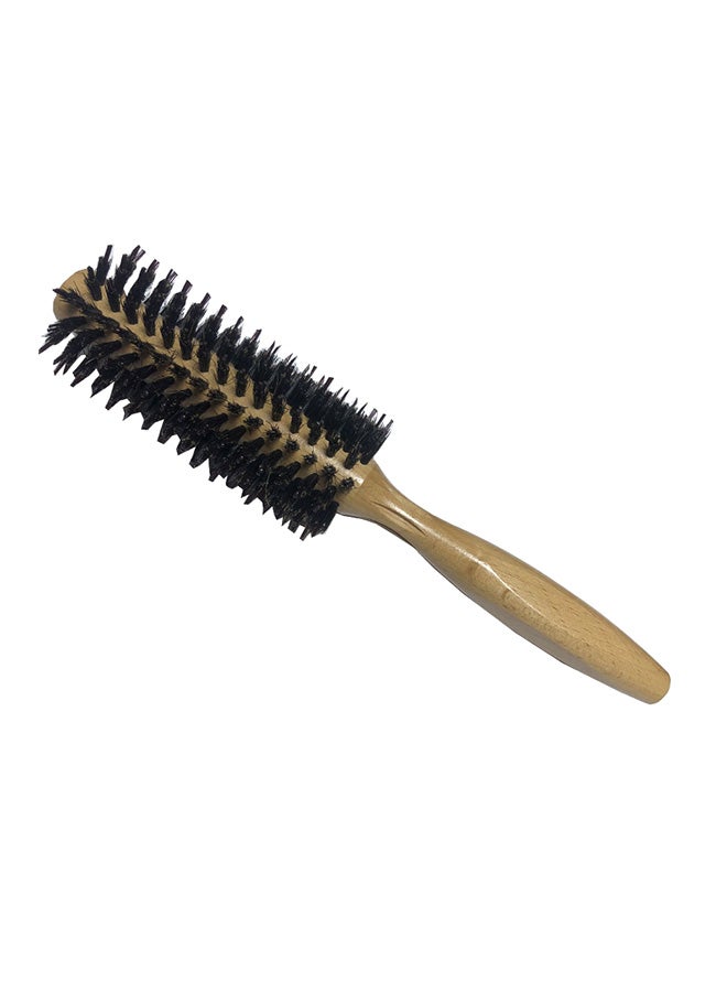 Straighten Curl Round Hair Brush Brown