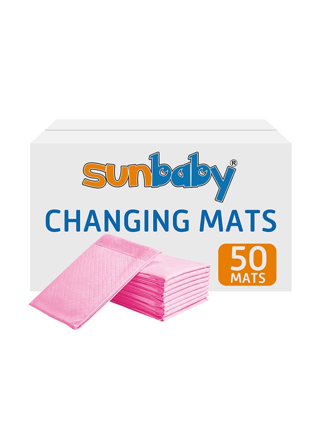 صن بيبي طقم تغيير الحفاضات للاستخدام مرة واحدة مُكون من 50 قطعة بساط - Image 3