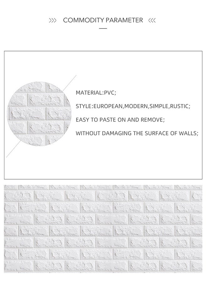 5-Piece Wall Sticker Set White 70x77x0.5cm - Image 4