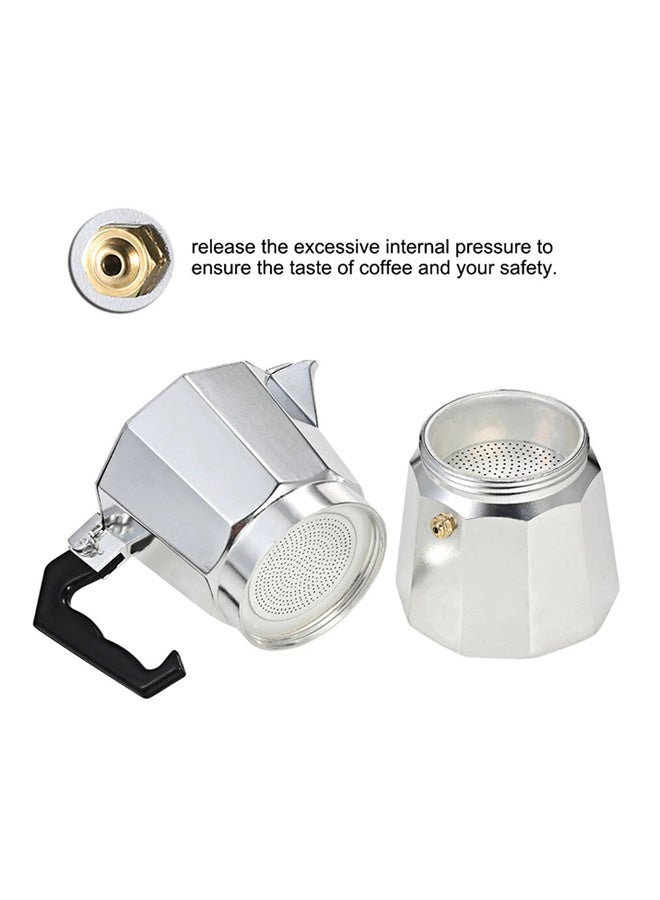 Espresso Percolator Coffee Maker Silver/Black  - Image 2