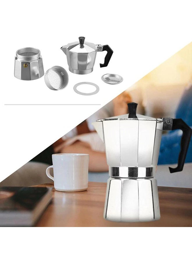 Espresso Percolator Coffee Maker Silver/Black  - Image 3