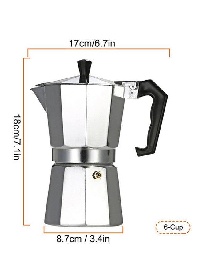 Generic - Espresso Percolator Coffee Maker Silver/Black - Image 1