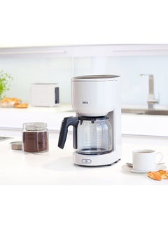 BRAUN Coffee Maker, 10 Cups, Anti Drip System, Opti-Brew System, Water Level Indicator, Dishwasher Safe, 40 Minutes Auto Shut Off, BPA Free 1000 W KF3100 White  - Image 3