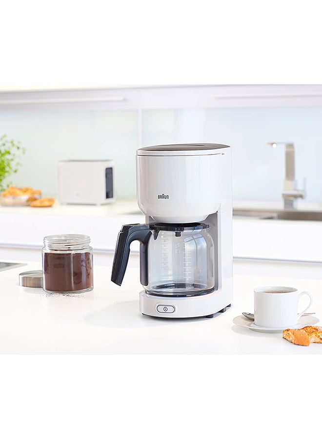 BRAUN - Coffee Maker, 10 Cups, Anti Drip System, Opti-Brew System, Water Level Indicator, Dishwasher Safe, 40 Minutes Auto Shut Off, BPA Free 1000 W KF3100 White - Image 1