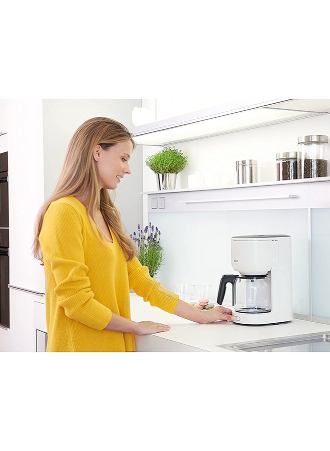 BRAUN - Coffee Maker, 10 Cups, Anti Drip System, Opti-Brew System, Water Level Indicator, Dishwasher Safe, 40 Minutes Auto Shut Off, BPA Free 1000 W KF3100 White - Image 1