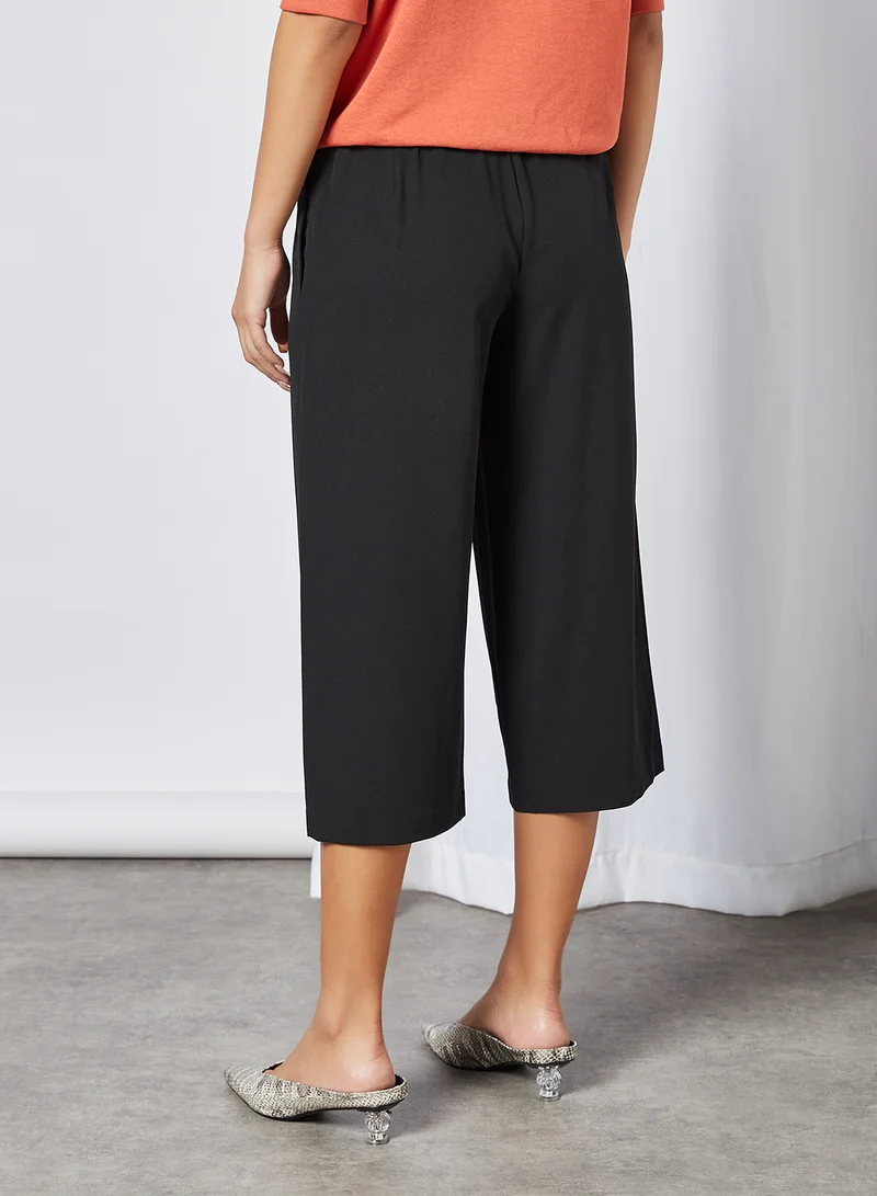 ONLY Button Detailed Culottes Black