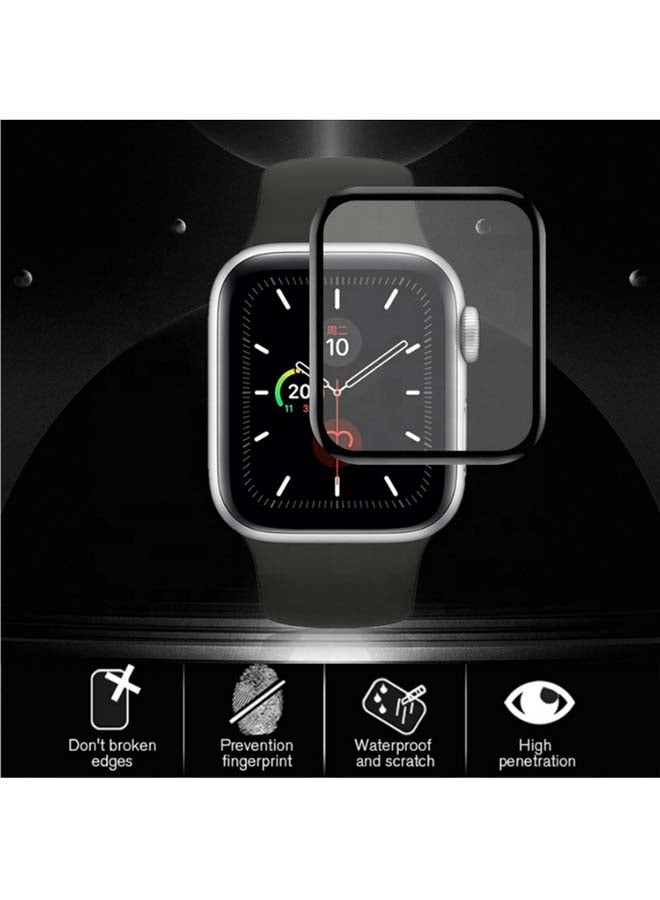 Foxcon 3Piece Silk Film Tampered Glass Screen Protector For Apple Watch 6 44mm Clear  - Image 2