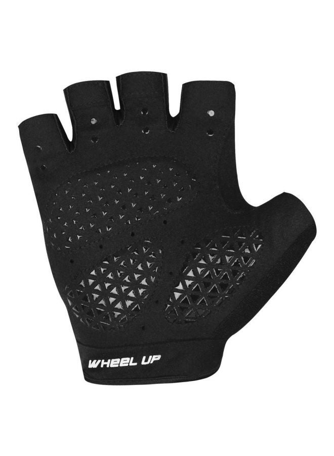 wheel up - Pair Of Anti-Slip Half-Finger Cycling Gloves L - Image 1