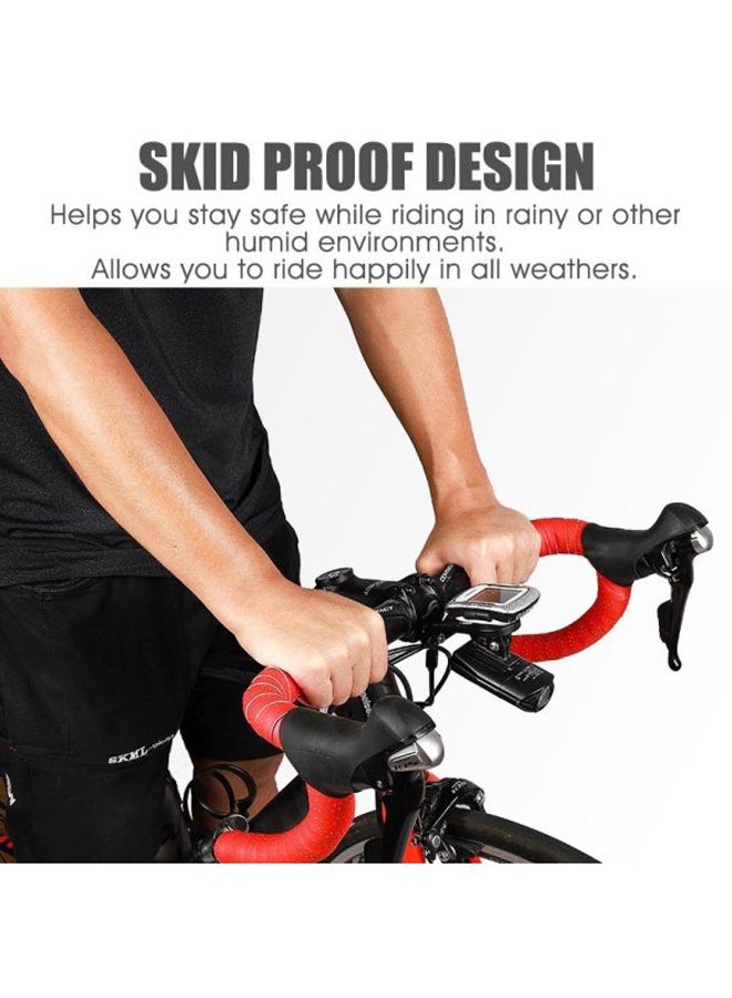 WEST BIKING - 2-Piece PU Leather Bicycle Handlebar Tape 20x10x4cm - Image 1