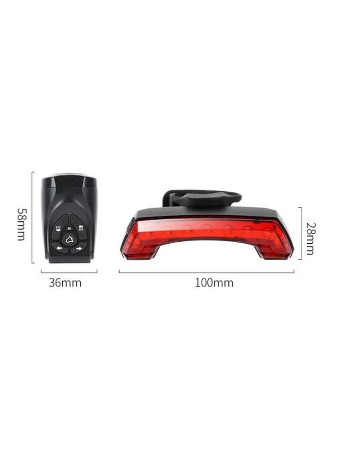 ويست بايكنج ضوء دراجة خلفي مزود منفذ USB للشحن بجهاز تحكم عن بعد Tail Light (10x2.8), Remote Control (5.8x3.6)سم  - Image 4