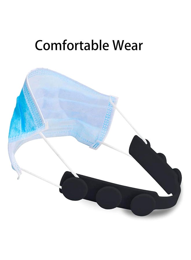 10-Piece Adjustable Anti-Slip Mask Strap Extension Ear Hook Set Black - Image 2