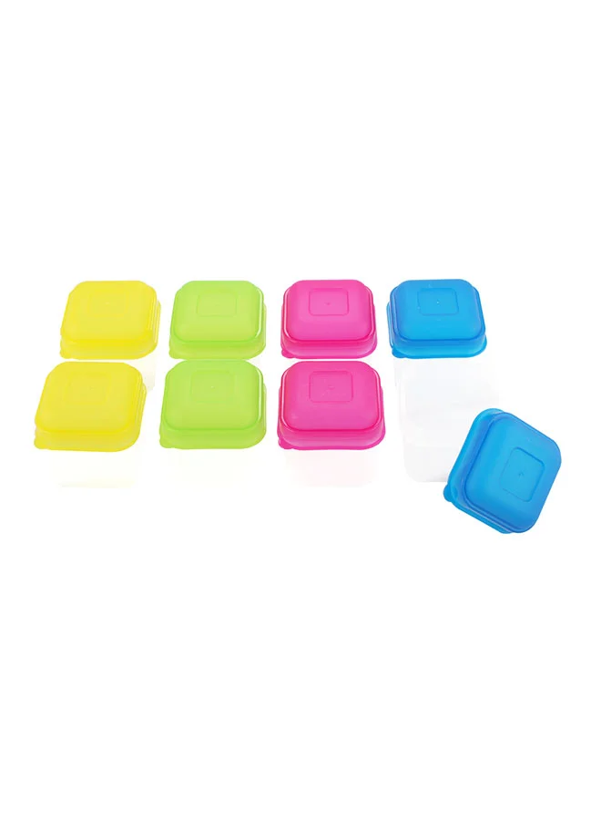 Home Box Set Of 8 Mini Storage Container Multicolour 15centimeter
