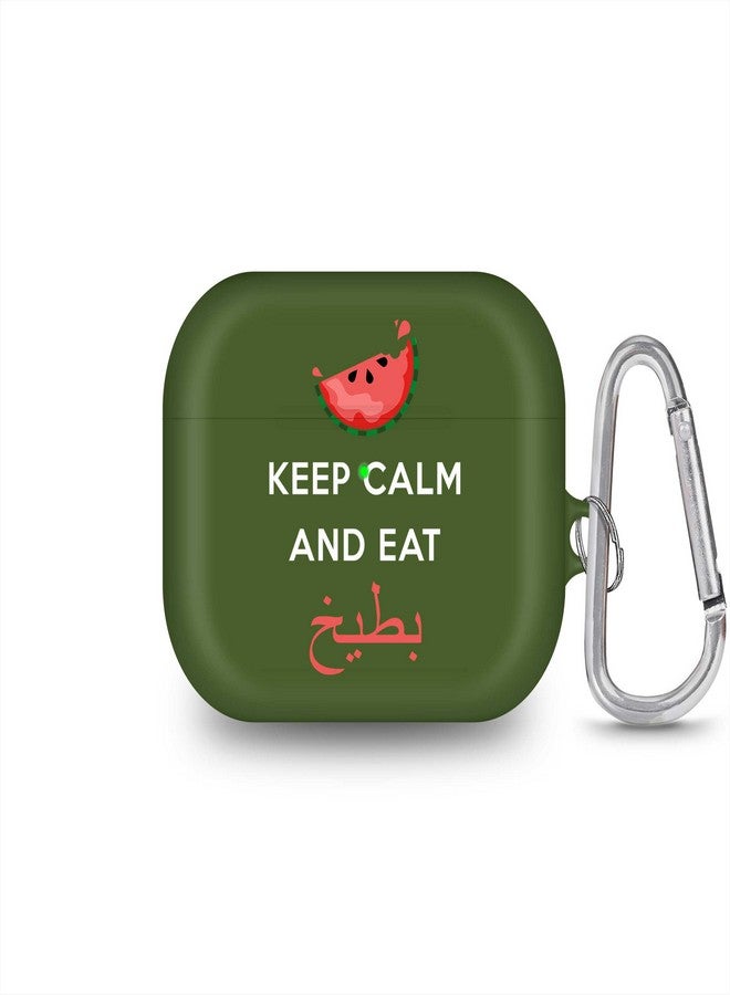 Stylizedd Keep Clam And Eat Printed Case Cover For Apple AirPods Pro 2019 Multi Color  - Image 1