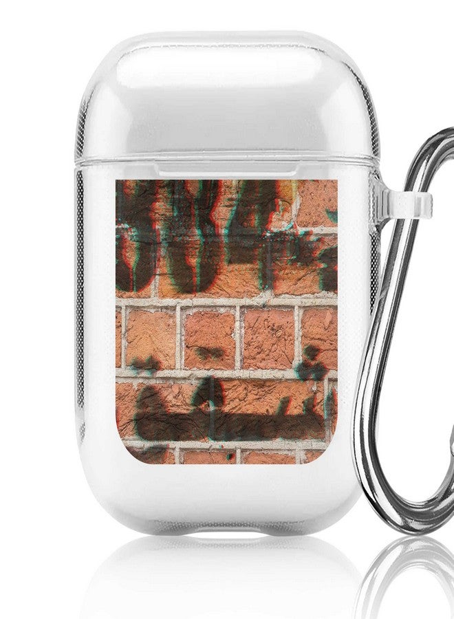 ستايلايزد حافظة واقية بطبعة ستنسل حائط لسماعات أبل آيربودز 1/2 متعدد الألوان - Image 1