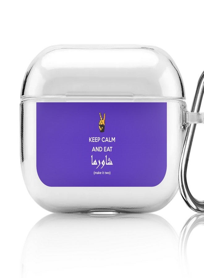 Stylizedd Keep Calm And Eat Printed Case Cover For Apple AirPods Pro Multi Color - Image 1