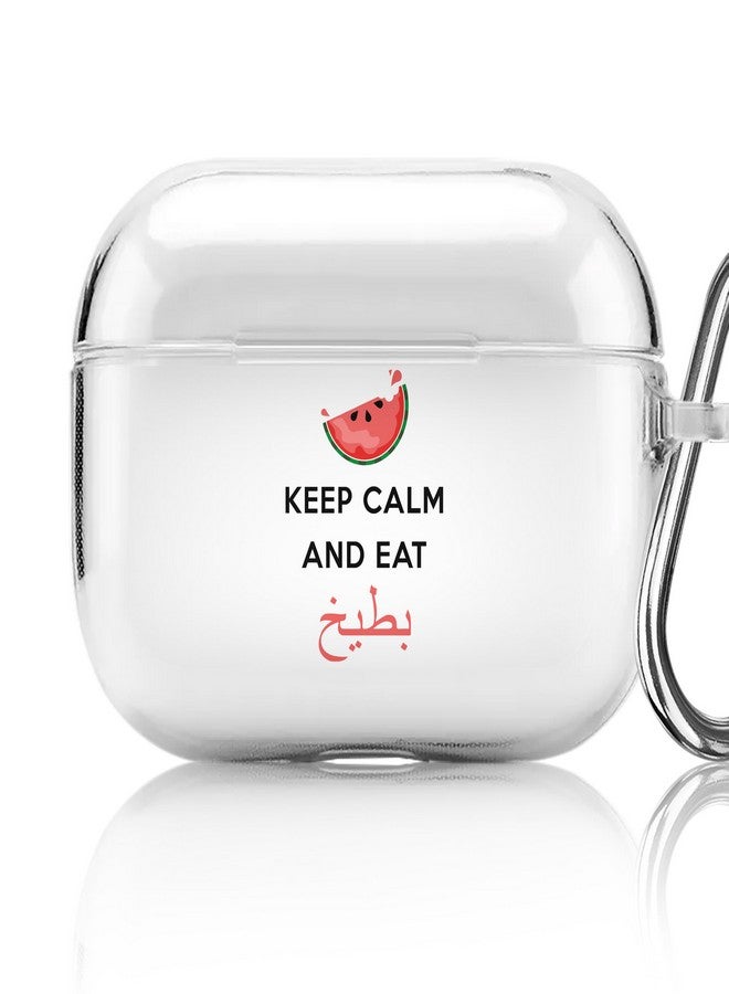 Stylizedd Keep Clam And Eat Printed Case Cover for Apple AirPods Pro Multi Color - Image 1