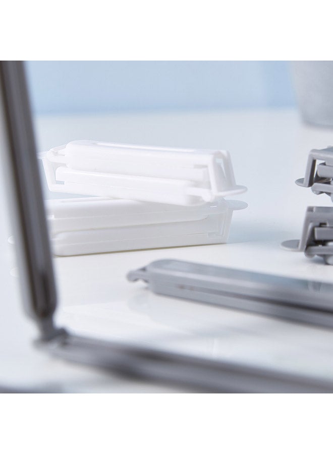 هوم بوكس مجموعة مشابك قفل أكياس مكونة من 20 قطعة رمادي / أبيض - Image 5