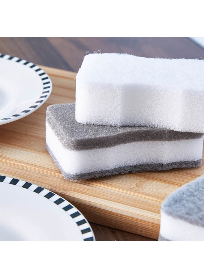 Home Box 3-Piece Cleaning Sponge White/Grey 10.8x3.5x6.6centimeter  - Image 4