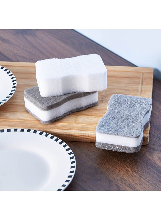 Home Box 3-Piece Cleaning Sponge White/Grey 10.8x3.5x6.6centimeter  - Image 5