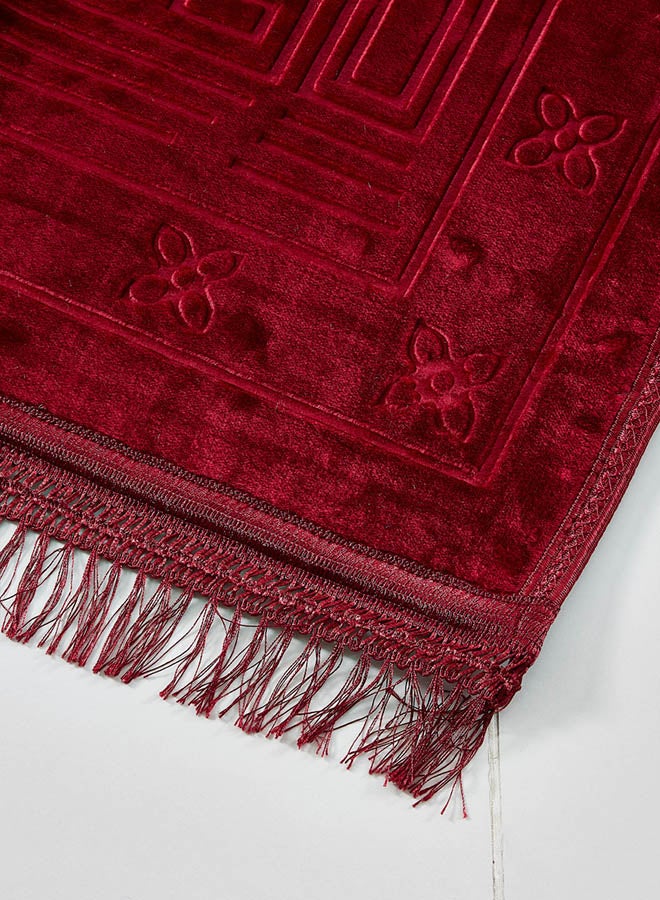 Home Box - Polyester Embossed Prayer Mat Red 80x120cm - Image 1