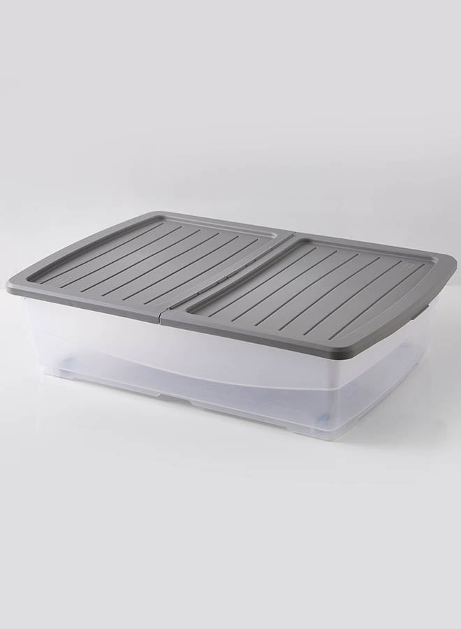 Home Box Underbed Storage Box With Wheels Clear/Grey  - Image 3