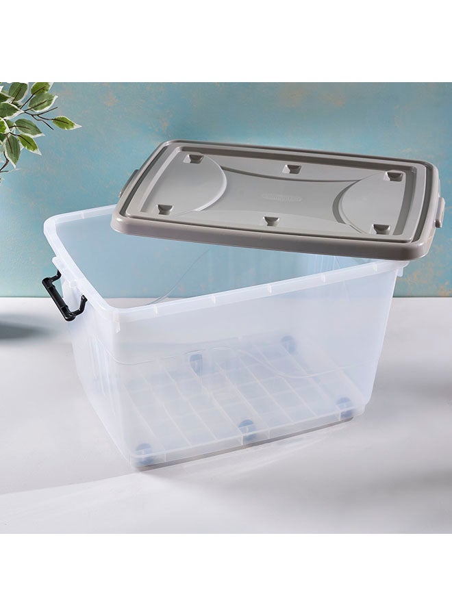 Home Box Kevin Storage Box With Wheels Clear/Black  - Image 3