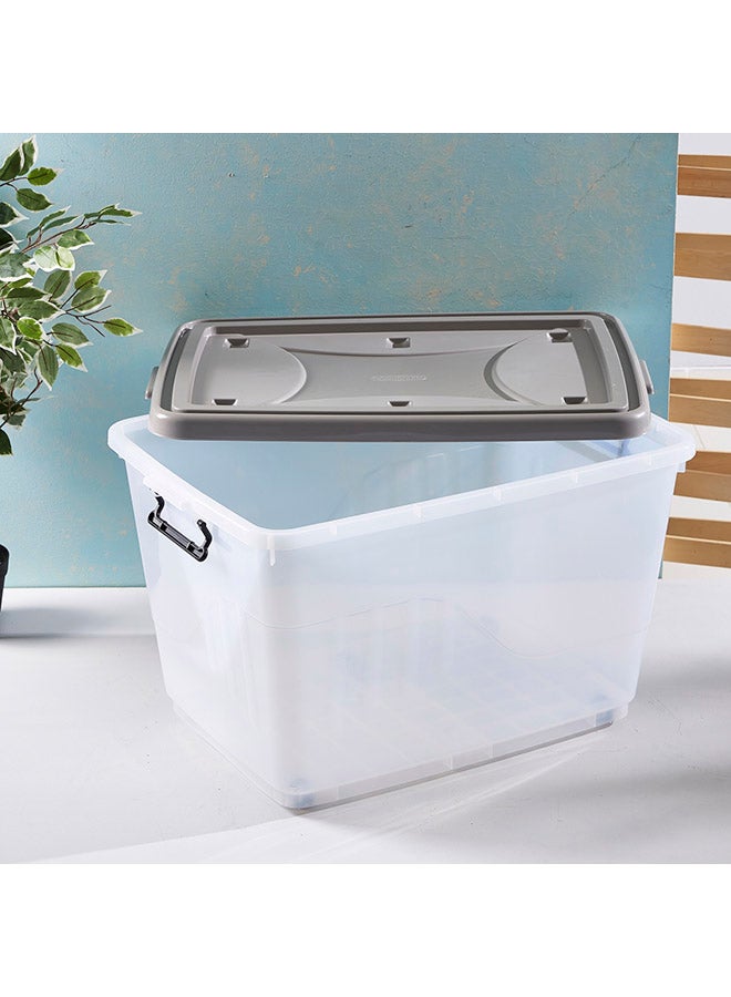 Home Box Kevin Storage Box With Wheels Clear/Black  - Image 3