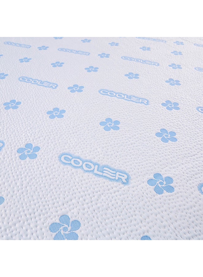 Home Box - Waterproof King Size Mattress Protector Polyester White/Blue - Image 1