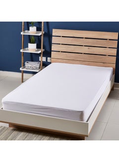 Twin Mattress Protector Polyester White 120x200cm
