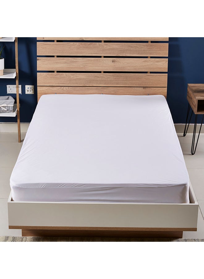 Home Box - Twin Mattress Protector Polyester White 120x200cm - Image 1