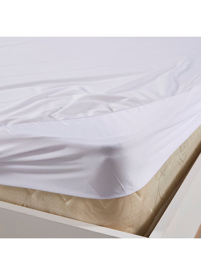Home Box - Twin Mattress Protector Polyester White 120x200cm - Image 1