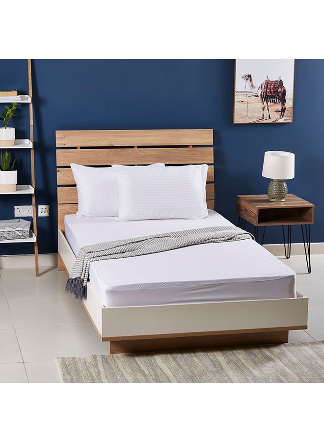 Home Box - Twin Mattress Protector Polyester White 120x200cm - Image 1