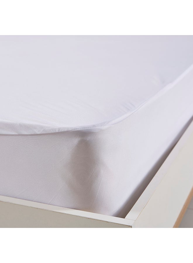 Home Box - Twin Mattress Protector Polyester White 120x200cm - Image 1